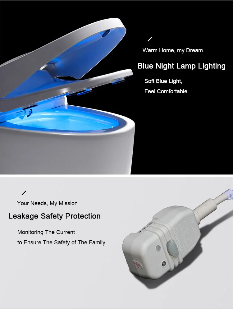 Bathroom White Color Wc Good Sanitary Ware Ceramic Smart Toilet One Piece Intelligent Automatic Toilet