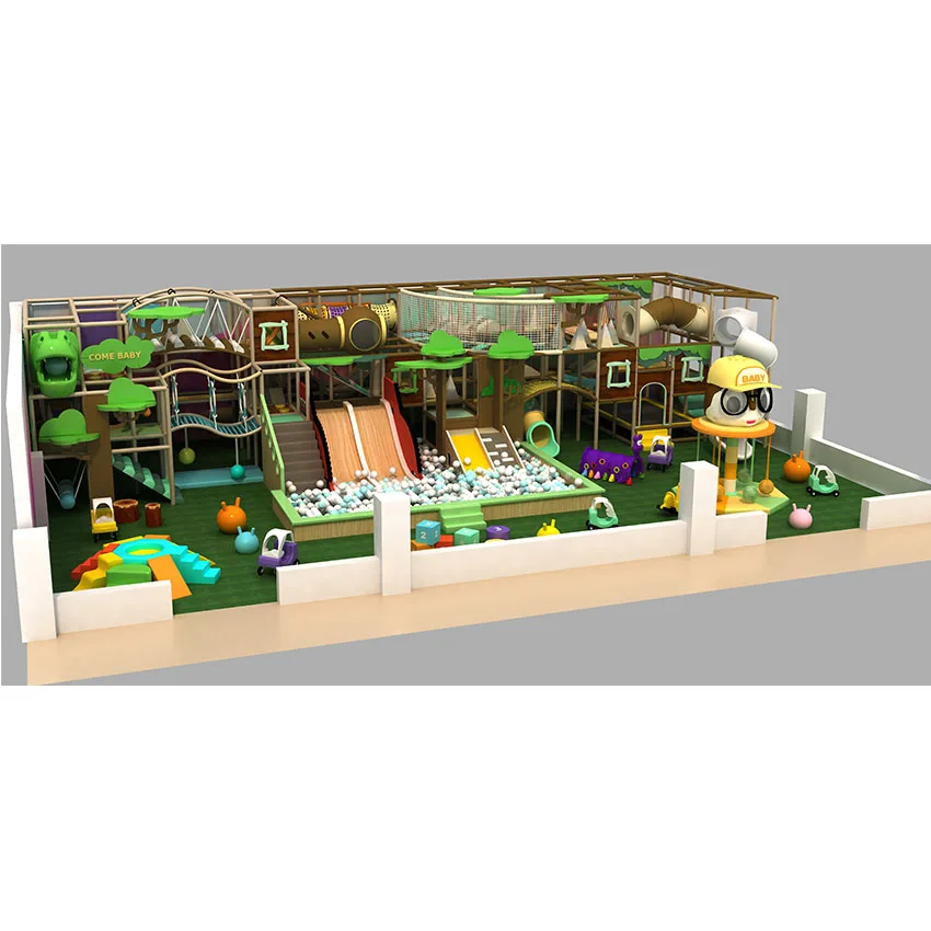 Attractive Kids Indoor Playground - Jungle Slide Fun