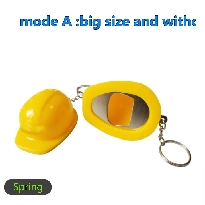 New Custom Logo Safety Helmet Keychain Cap Hard Hat Bottle Opener