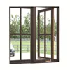Topwindow American Aluminium Casement Windows Foldable Crank Handle Aluminum Clad Solid Oak Wood Window