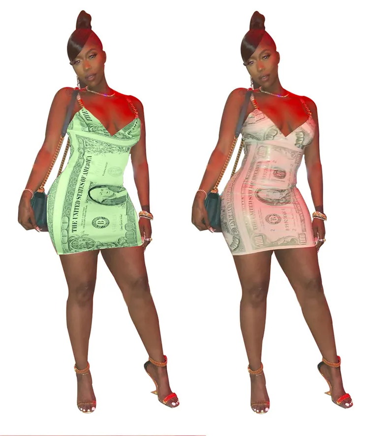 Платье с долларами