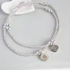 Latest Design Women Stainless steel Jewelry Silver Gold Tiny Ball Personalised Initial Beaded Bracelet