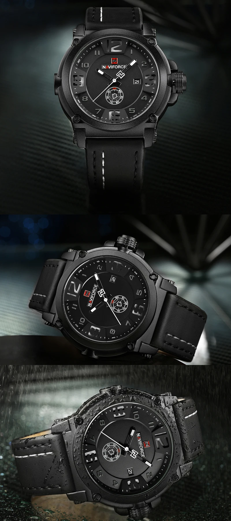 New Fashion Mens Watches Naviforce 9099 Army Sport Quartz Men Watch ...