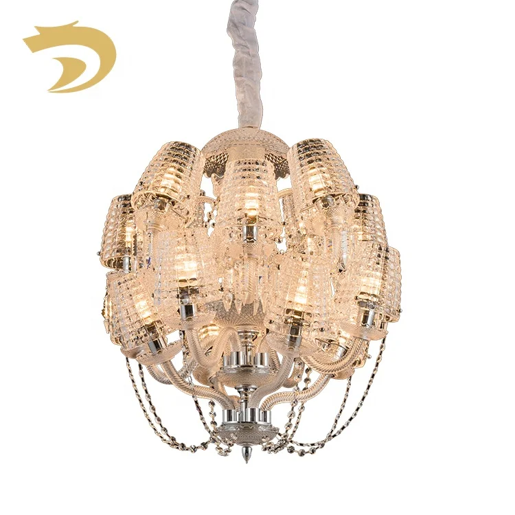 Warm neutral cool light delicate modern E14 lustre kitchen chrome globe italian crystal chandelier