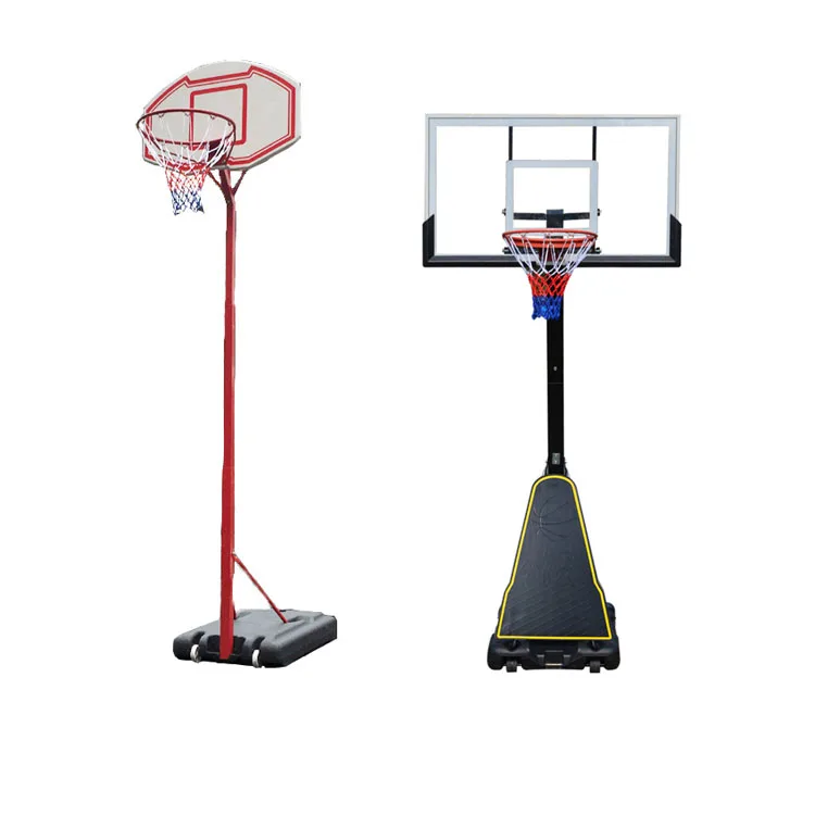 Adjustable Basketball Hoop Standard Basket Ball Hoop With Tempered Glass Backboard