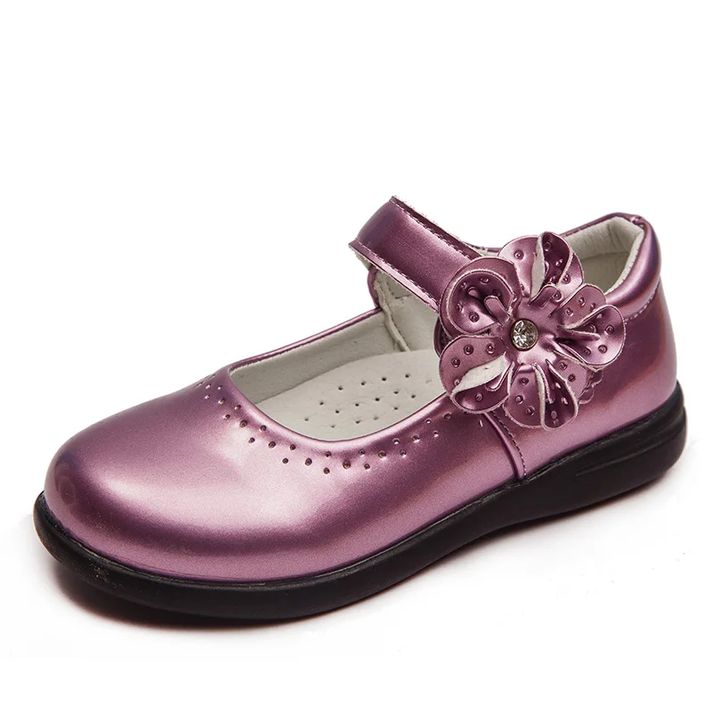 Factory Kids Girl Princess Flower Flat Dress Shoes Black Formal School ...