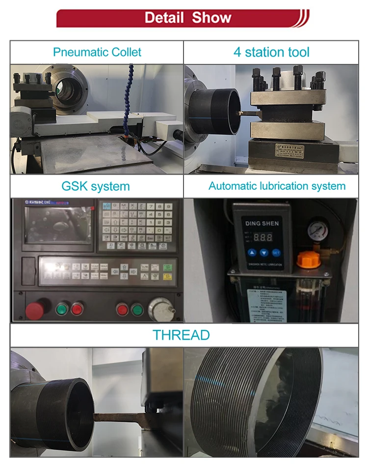 Pvc/pe Pipe Threading Cnc Lathe Machine Price Ck0660 Buy Automatic