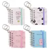 Smart Memo Pads Graph Spiral Mini Notebook With Color Pages With Keychain