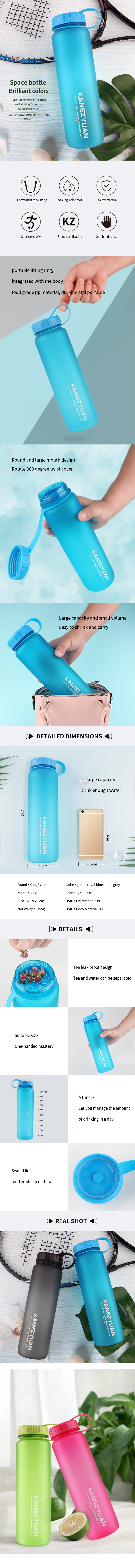 Best quality custom logo sport drinking water bottle