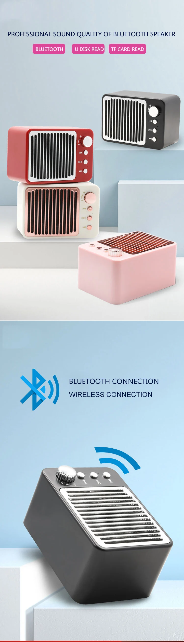 Travel Case Packed Portable bluetooths speakers mini bluetooths speaker wireless rechargeable for Home, Outdoors, Shower - ANKUX.COM
