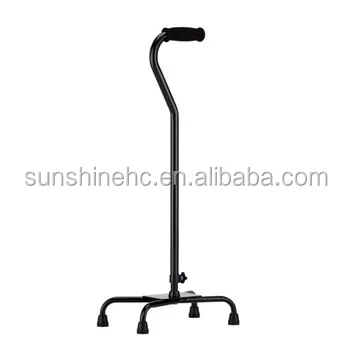 Medical swan neck Quad Cane Adjustable Elderly 4 Legs Walking Stick CA216