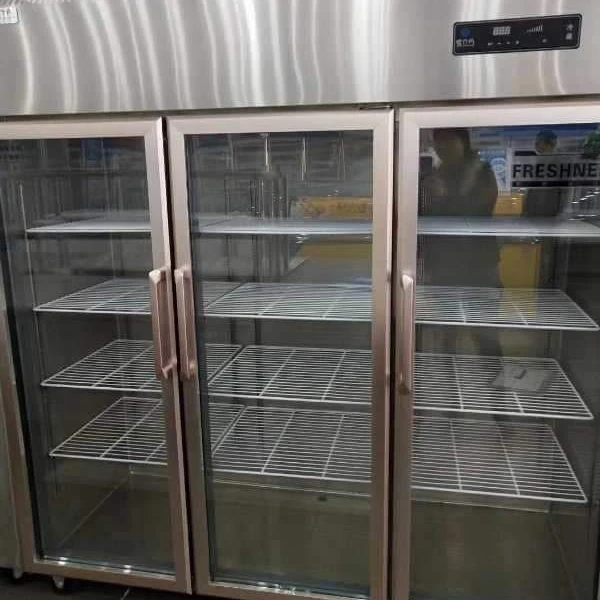 Stainless Steel 3 Doors Meat Hanging Display Refrigerator Fresh Meat