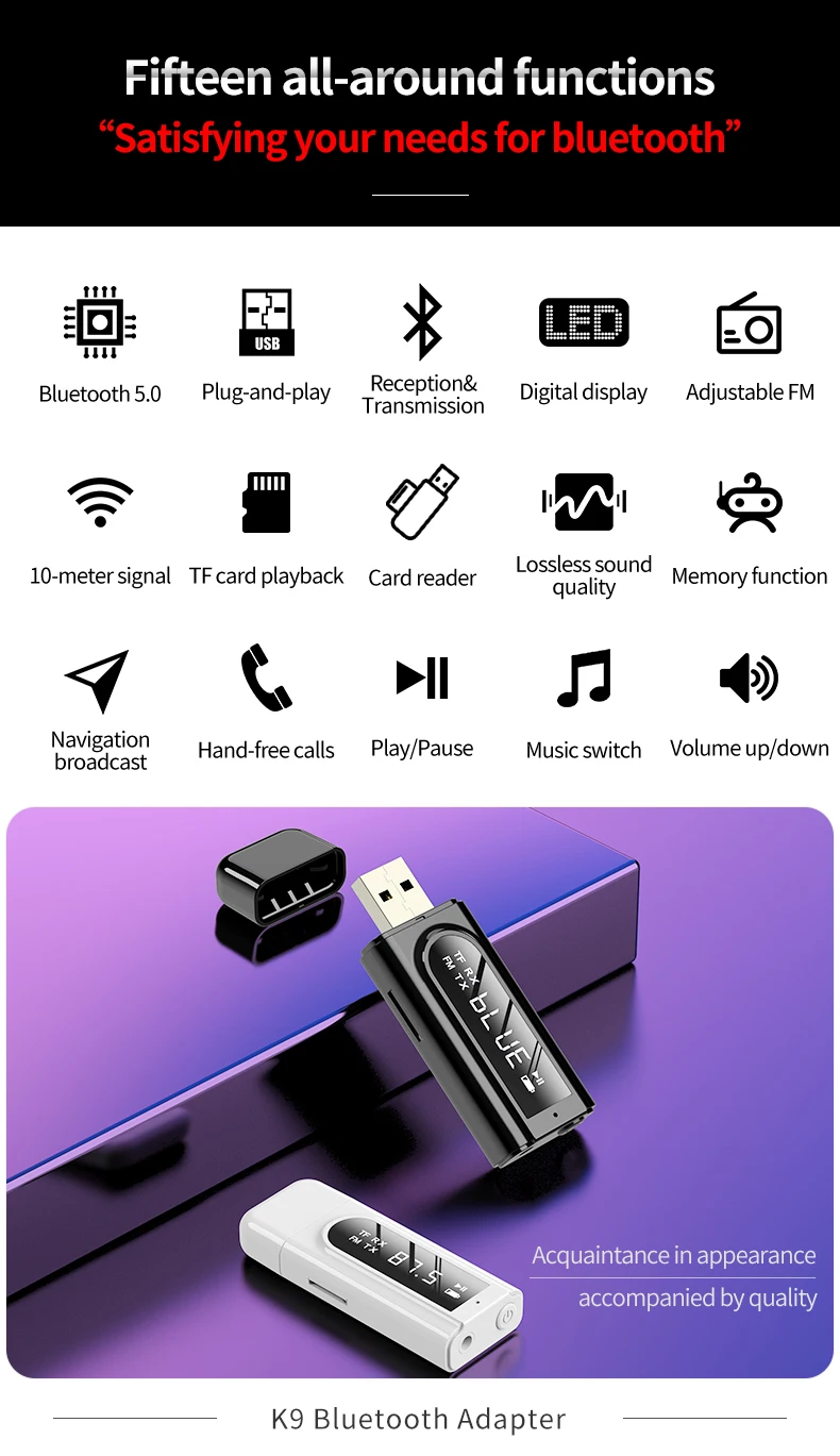 bluetooth car kit player fm transmitter