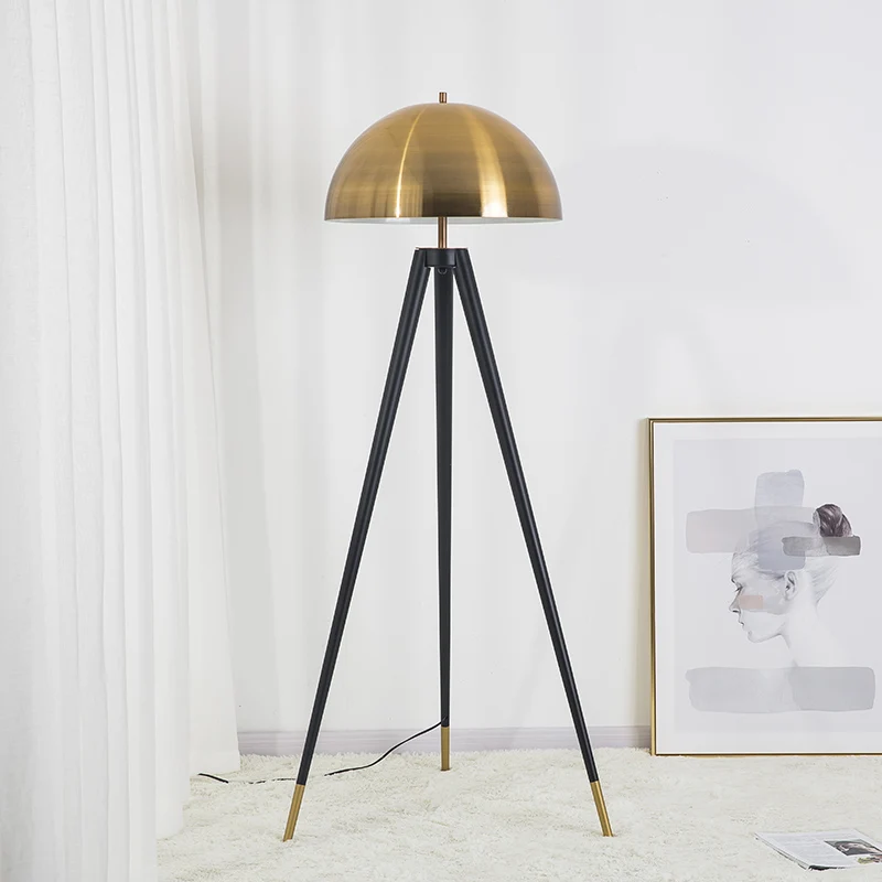 Hoek Decoratieve Nordic Dimbare Vloer Lampen Staande Lamp Brons