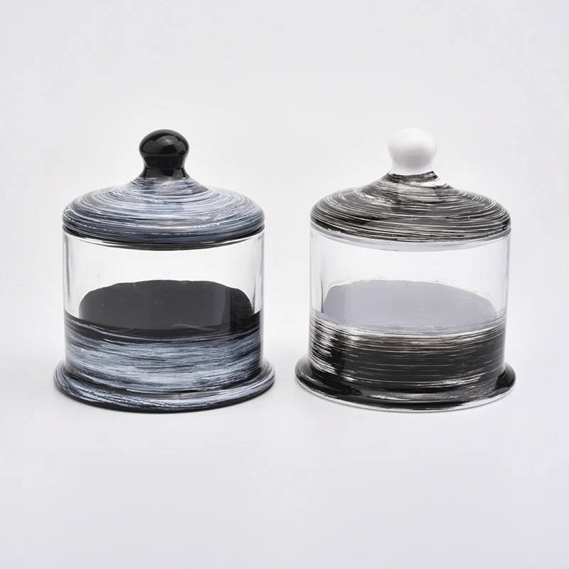 14oz Glass Candle Jars with Glass Lids for Soy Wax Home Decor Wholesales