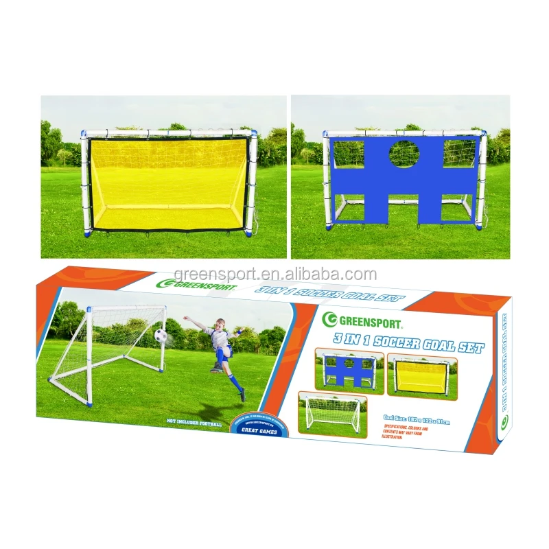 Soccer Training Equipment Plastic Football Goal Set With Shooting Target 3 In 1 Game Set Buy 3 In 1 Football Goal Set Soccer Goal Set Soccer Goal With Target Panel Game Set Outdoor