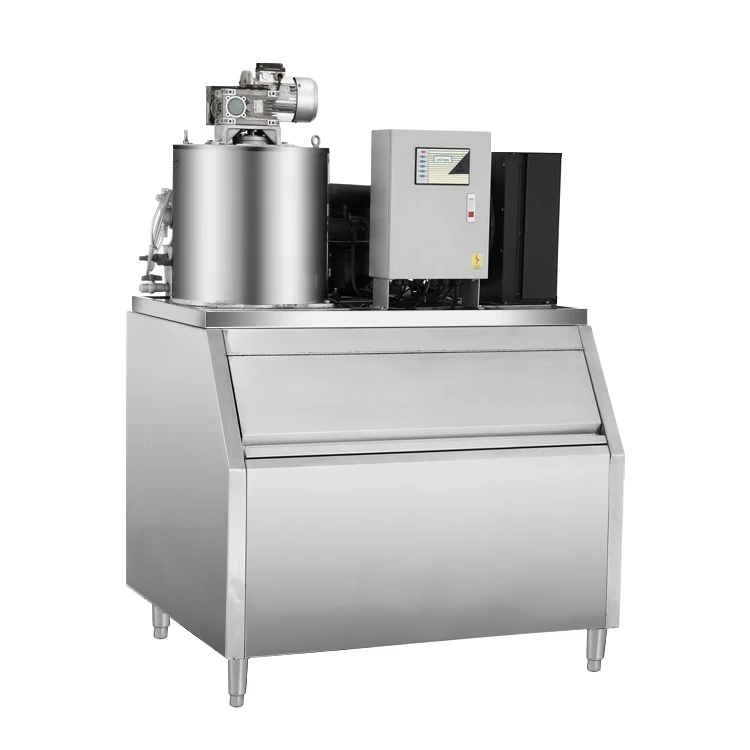 Heavy Duty Automatic Small Flake Ice Maker / Seawater Ice Flaker