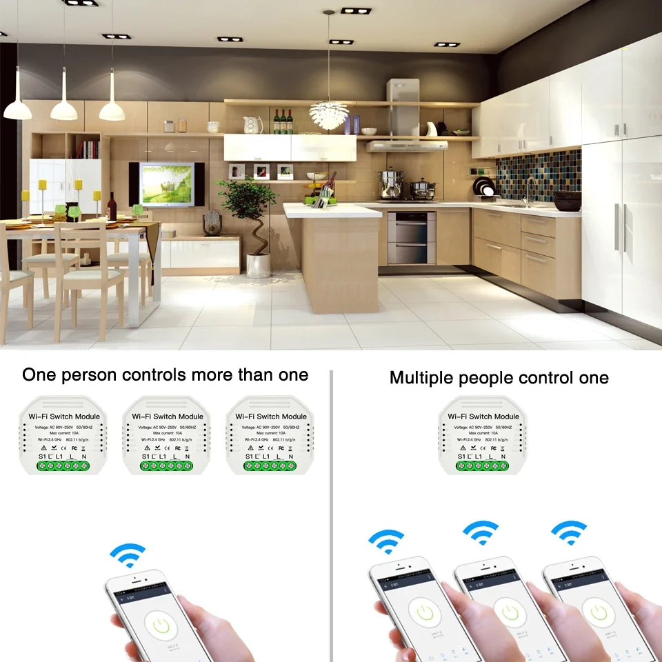 2020 IoT Home Automation Tuya Mobile App Wireless Control ZigBee Smart Switch 2-Way - ANKUX.COM