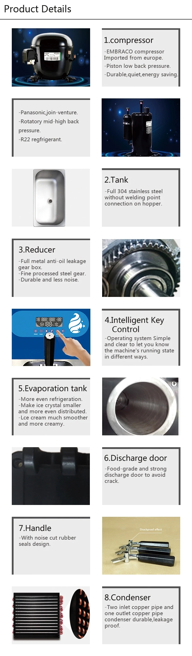 Made in China Single Flavor Ice Cream Machine Soft Serve