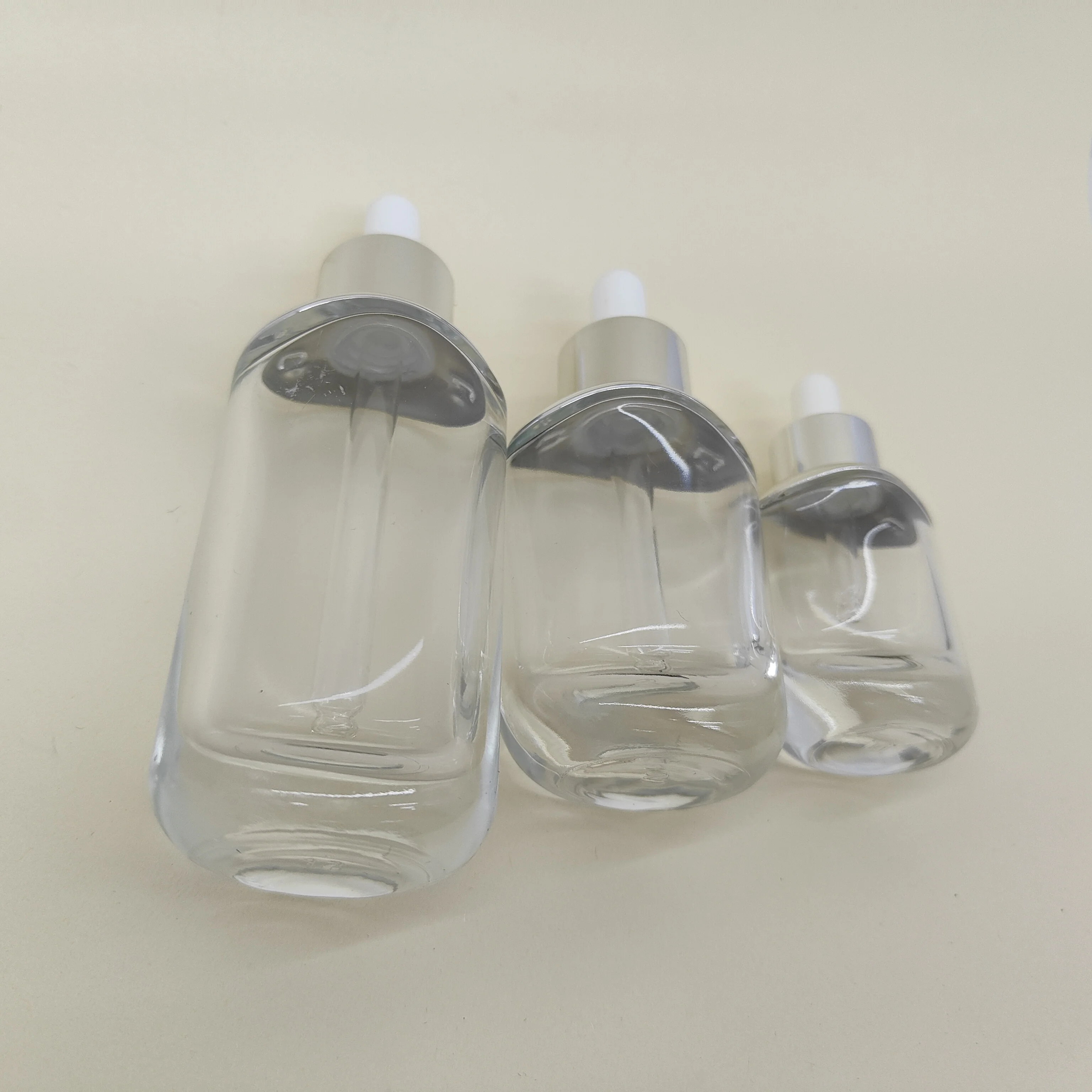 50ml clear glass bottle with silver dropper cap essential oil perfume skin care serum dropper bottle cosmetic-30