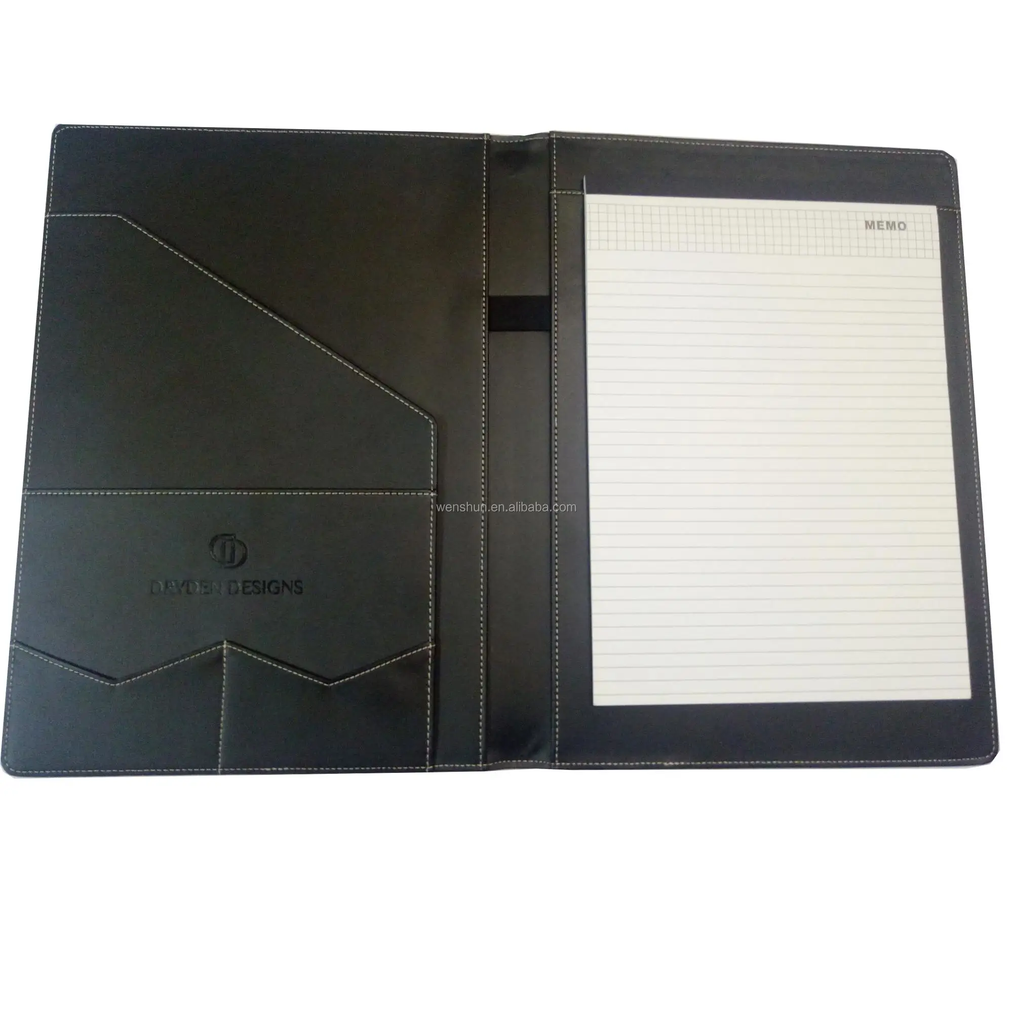 A4 Size Stylish Padfolio Custom Logo Faux Leather Padfolio - Buy ...