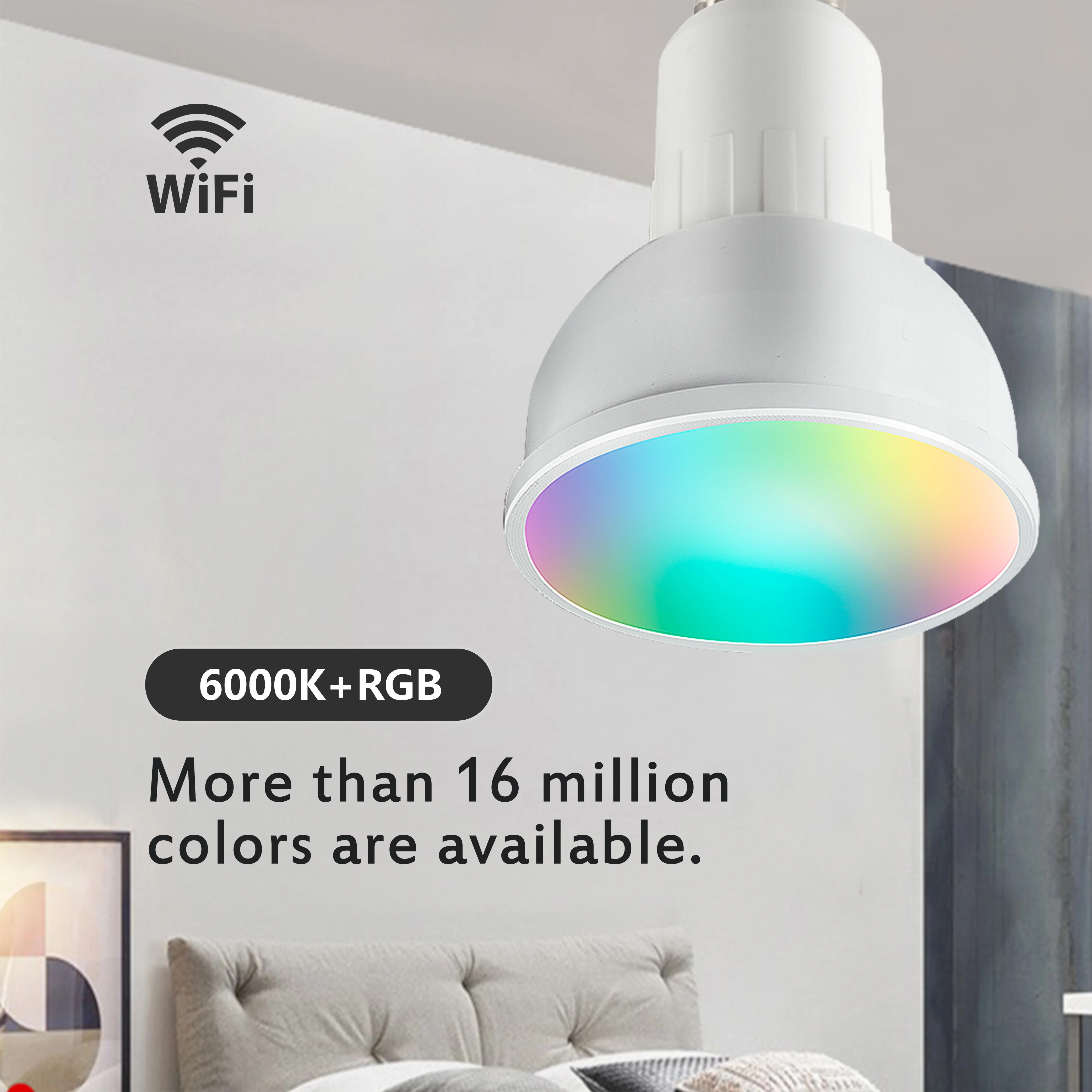 GU10 WiFi Smart Light Bulb Led Spotlight LED Compatible with Alexa and Google Home LED RGBW 2700k Dimmable