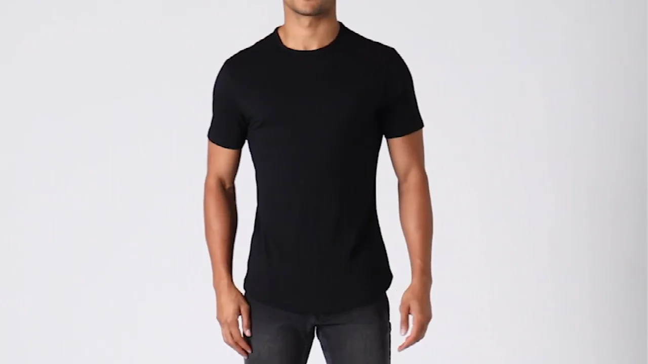 Wholesale Blank T Shirts Made In China Men's Heavyweight Cotton Plain T