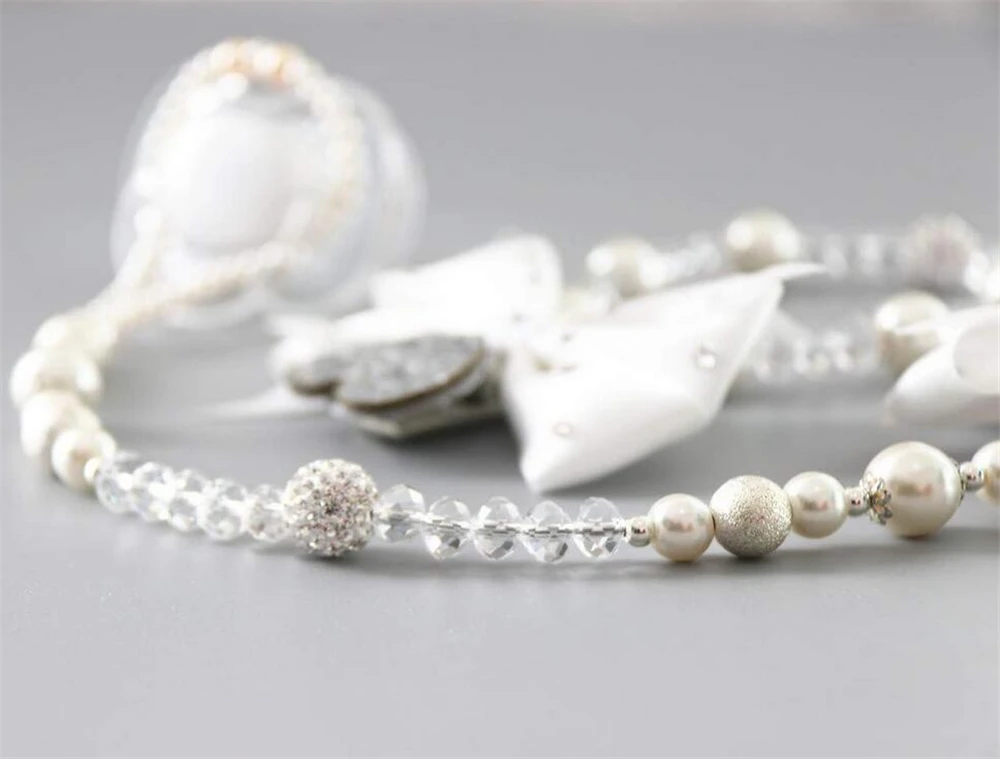 Newborn Pearls Pacifier Chains Christening Gift Luxury Infant Pacifier