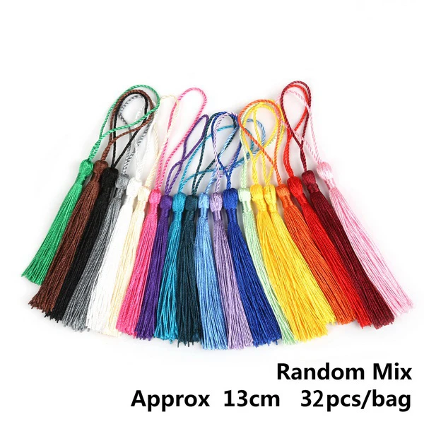 32pcs/lot Polyester Tassel 13cm Cord Hanging For Jewelry Diy Earrings