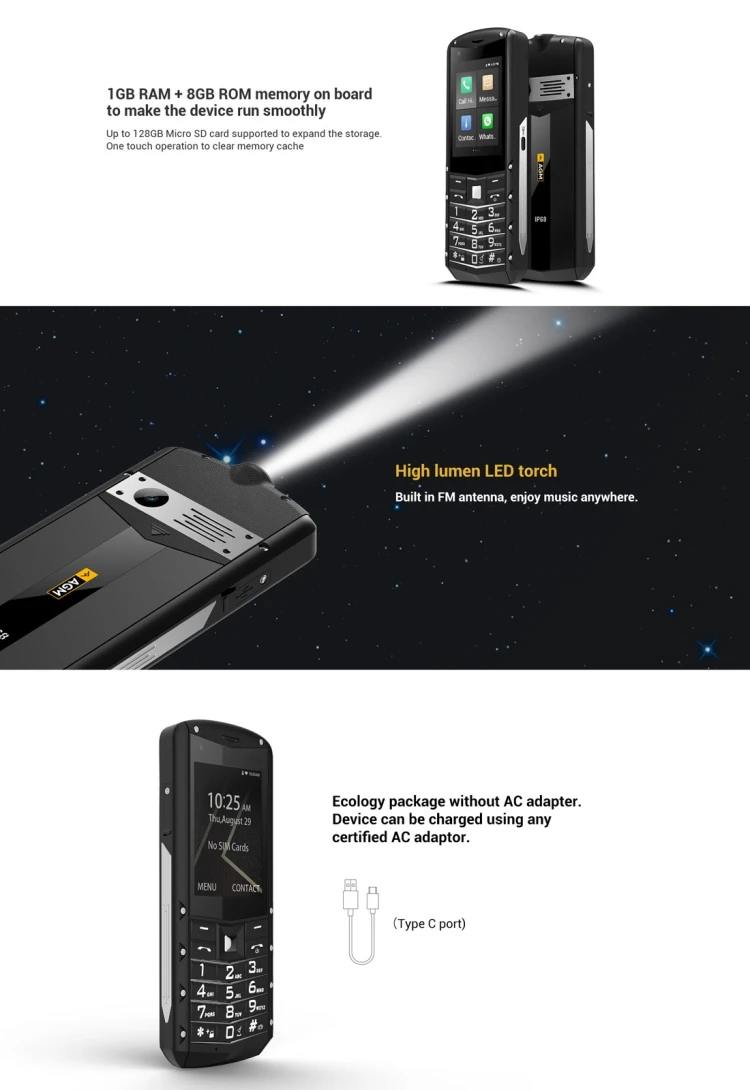 HK Warehouse] AGM M5 Rugged Phone, 1GB+8GB Waterproof Dustproof Shockproof Android  8.1 Phone(Black)| Alibaba.com