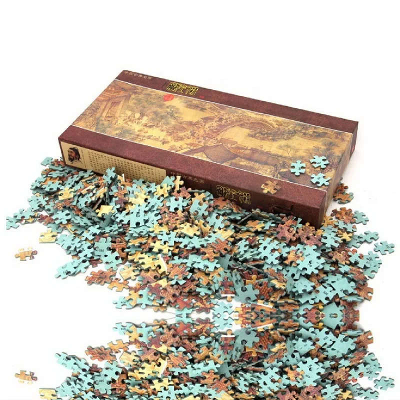 Custom Education Toys 100/300/500/1000 Pieces Adult Jigsaw Paper Puzzle Wholesale With Oem