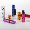 Mini 8ml/15ml twist up rotation type refillable aluminum perfume spray atomizer & travel aluminum perfume bottle