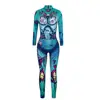 Sexy Jumpsuit for Women Halloween Jumpsuits Skeleton Costume Cosplay Print Stretch Funny Cosplay Catsuit Bodysuit Rompers
