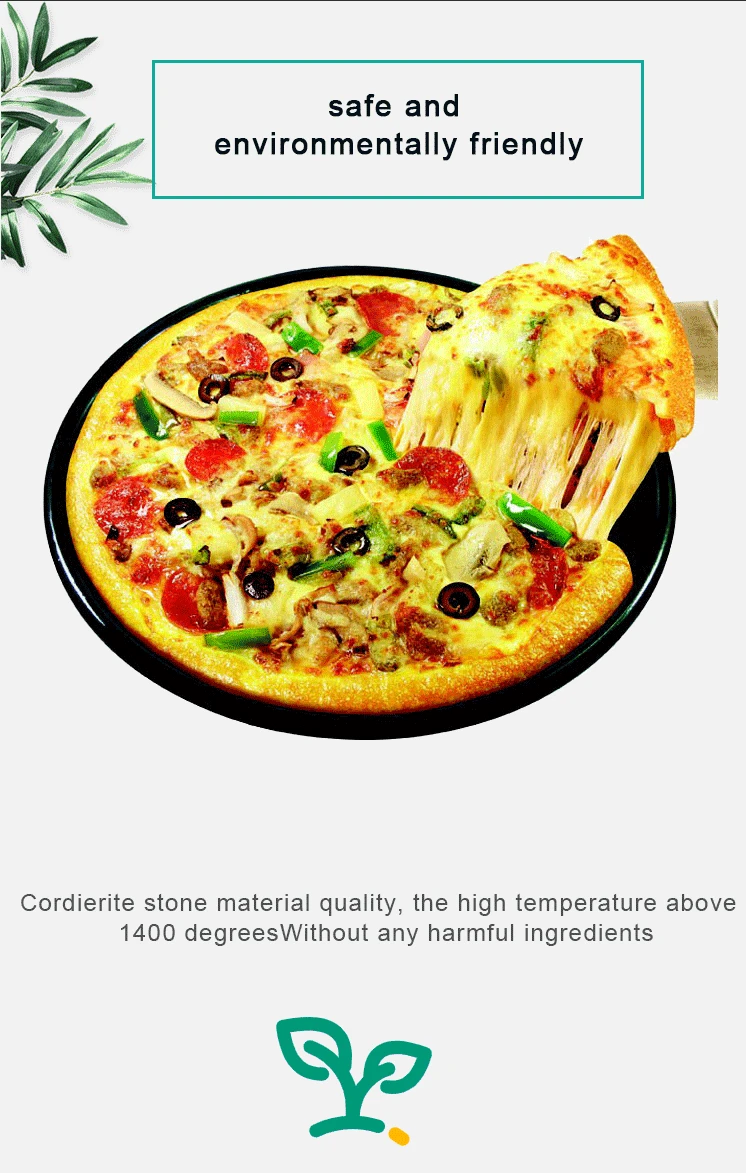 custom 330 x 380 x 12/18mm square ceramic pizza stone plate with pizza peel//