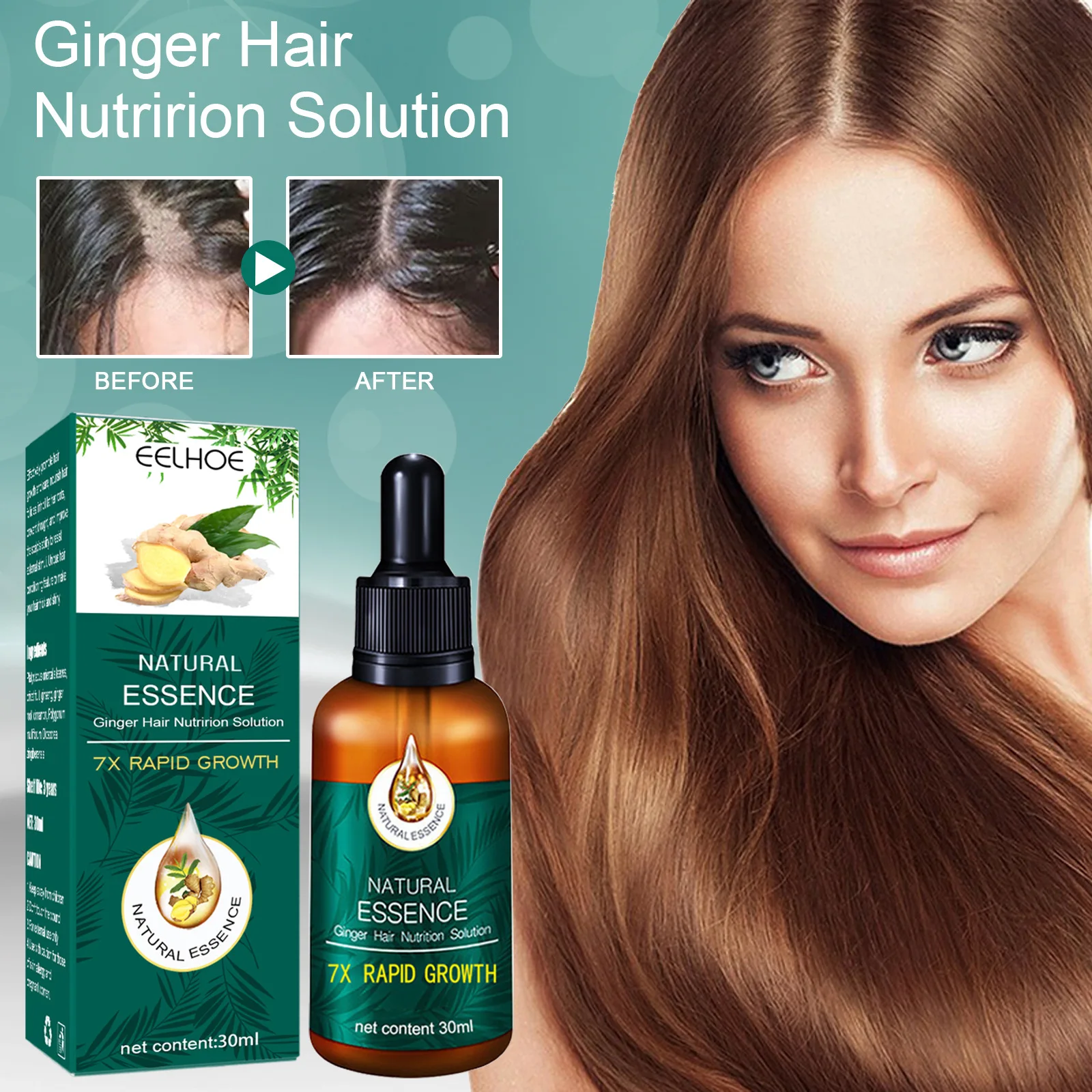 Hair Treatment Ginger Hair Growth Essential Oil Serum Anti Lost Beauty  Products Fast Grow Repair Scalp Frizzy Damaged Hair Care Buy Hair Growth Oil  Herbal 20ml Hair Care Styling Thick Fast |