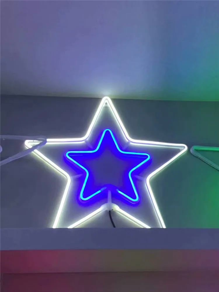 圣诞led 洗墙灯户外 led 路灯挂灯,2d 霓虹灯图案星形灯