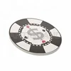 Custom premium enamel zinc alloy dollar sign poker chip coaster