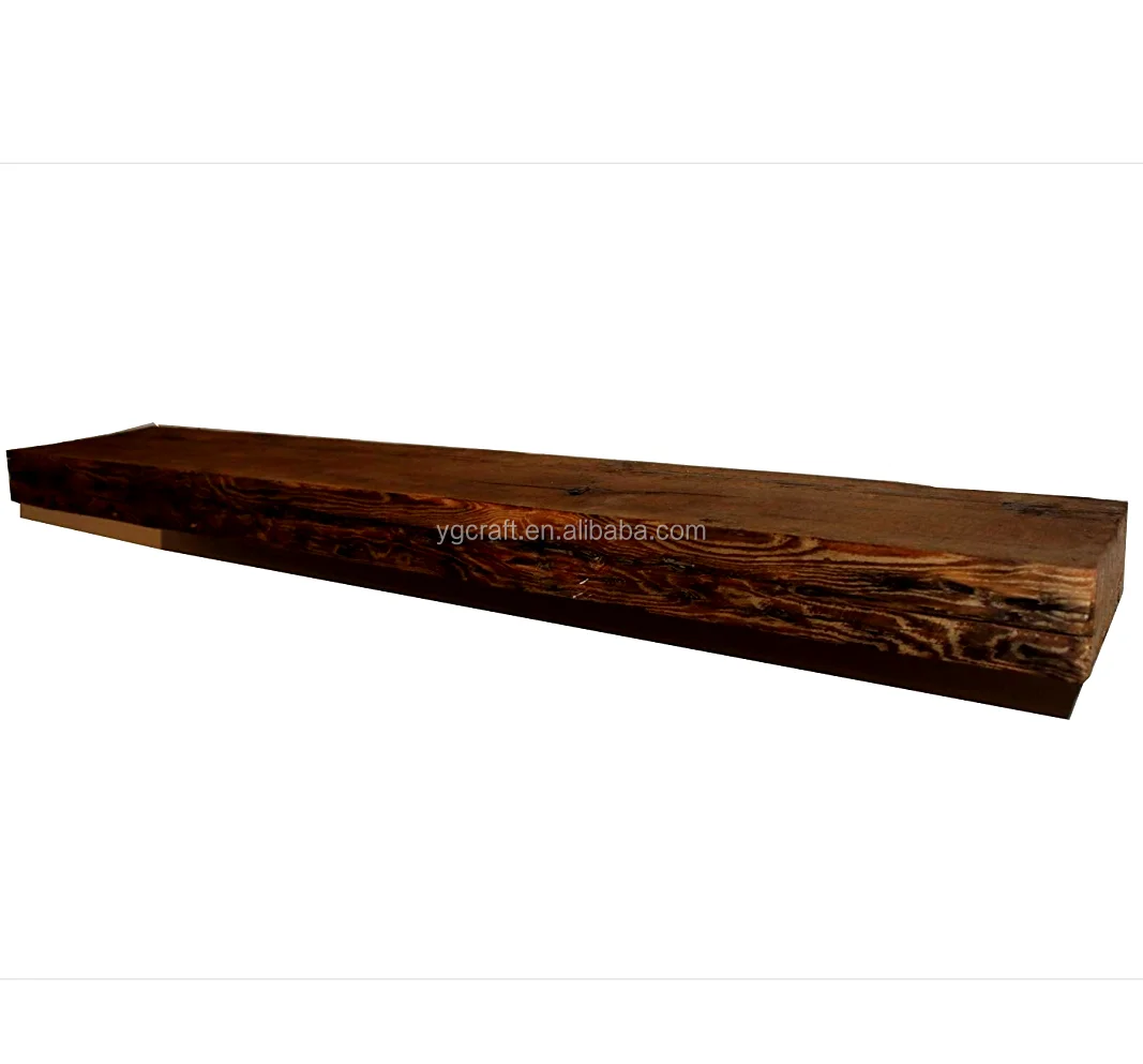Yg Craft 48inch Live Edge Mantel Shelf With Corbel Bracket/ Rustic
