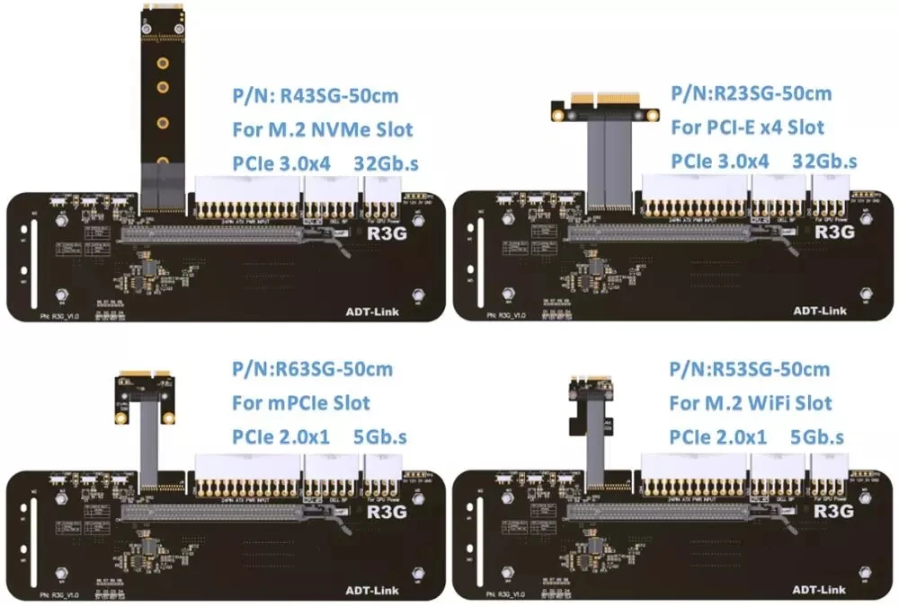 Egpu Pcie X16 To Pcie X4 Extension Adapter Cable 16x Pci Express Cables