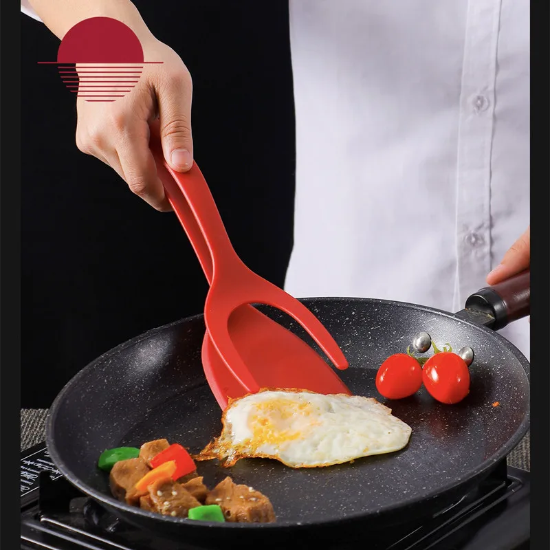 product oem  odm silicone spatula customized 2 in 1 nylon spatula for nonstick cookware kitchen utensils wholesale-3