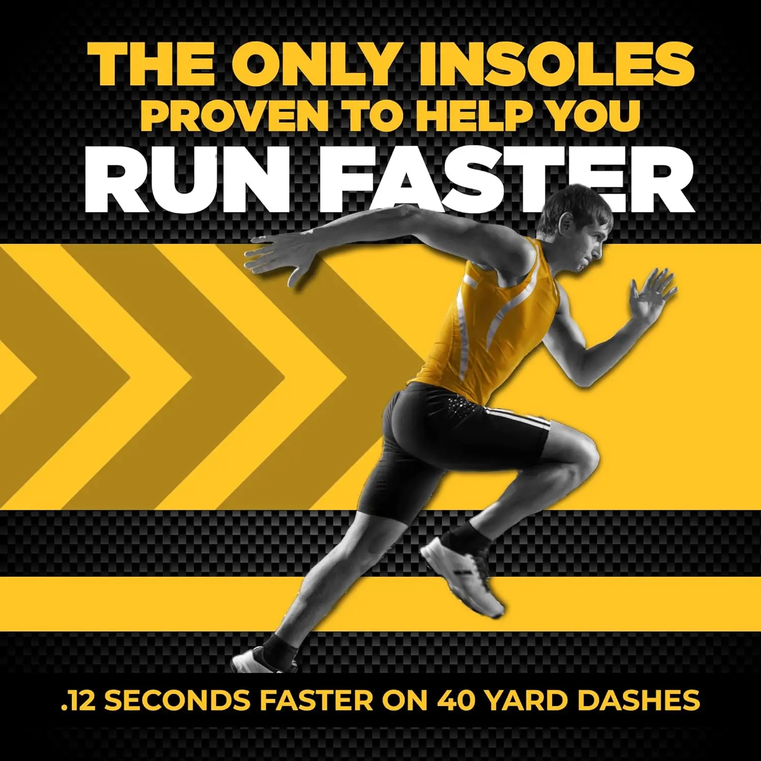 Performance Insoles Carbon Fiber Shock Absorbing Sport Shoe Insoles