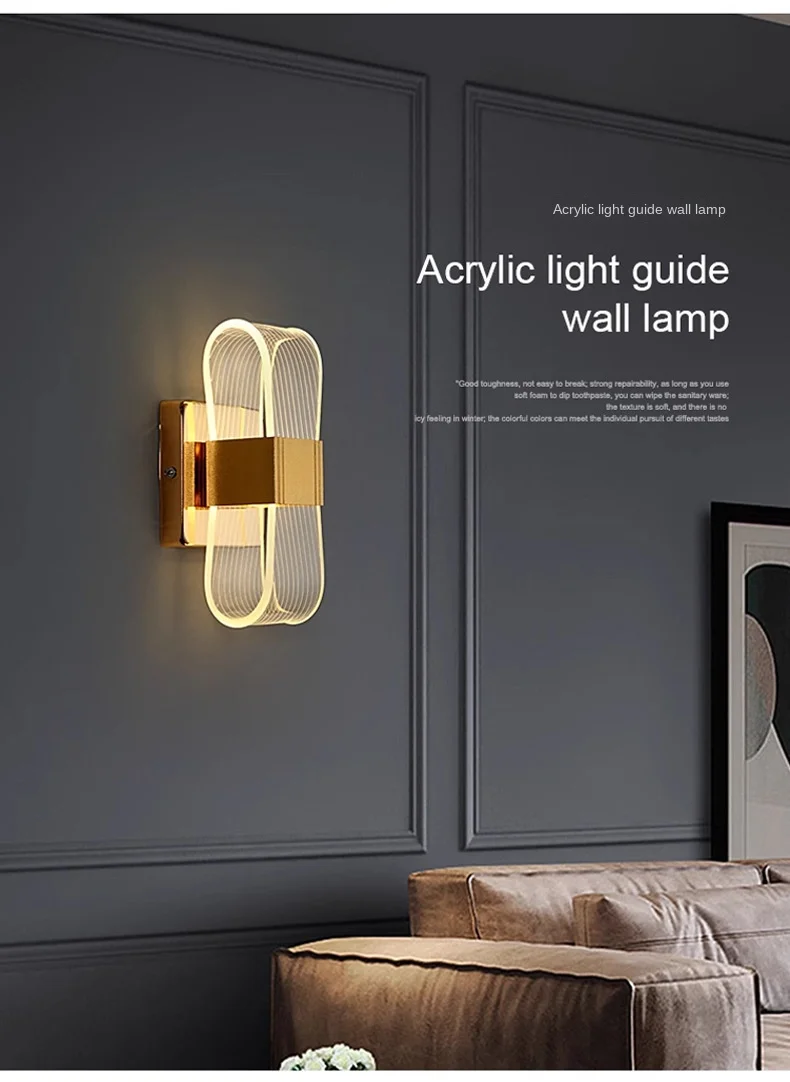 product modern minimalist nordic led bedside lamp cross border ultra bright aluminum for bedroom living room aisle background wall light-10