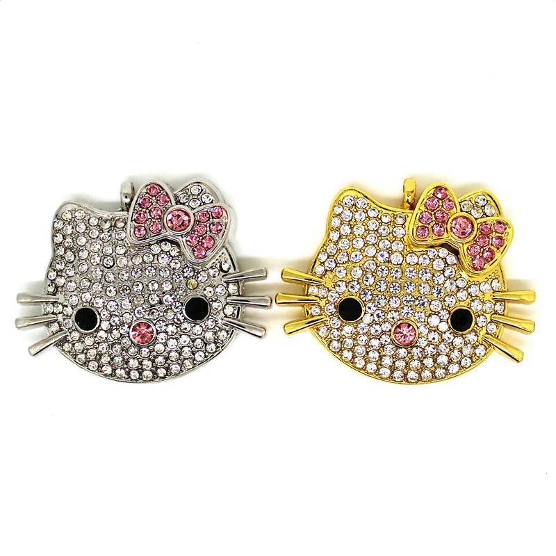 LOGO Custom USB Flash Drive Crystal Cat Cle 4GB 8GB 16GB 32GB 64GB 128GB Creative Pendrive Memoria U Stick Hello Kitty Pen Drive - ANKUX.COM