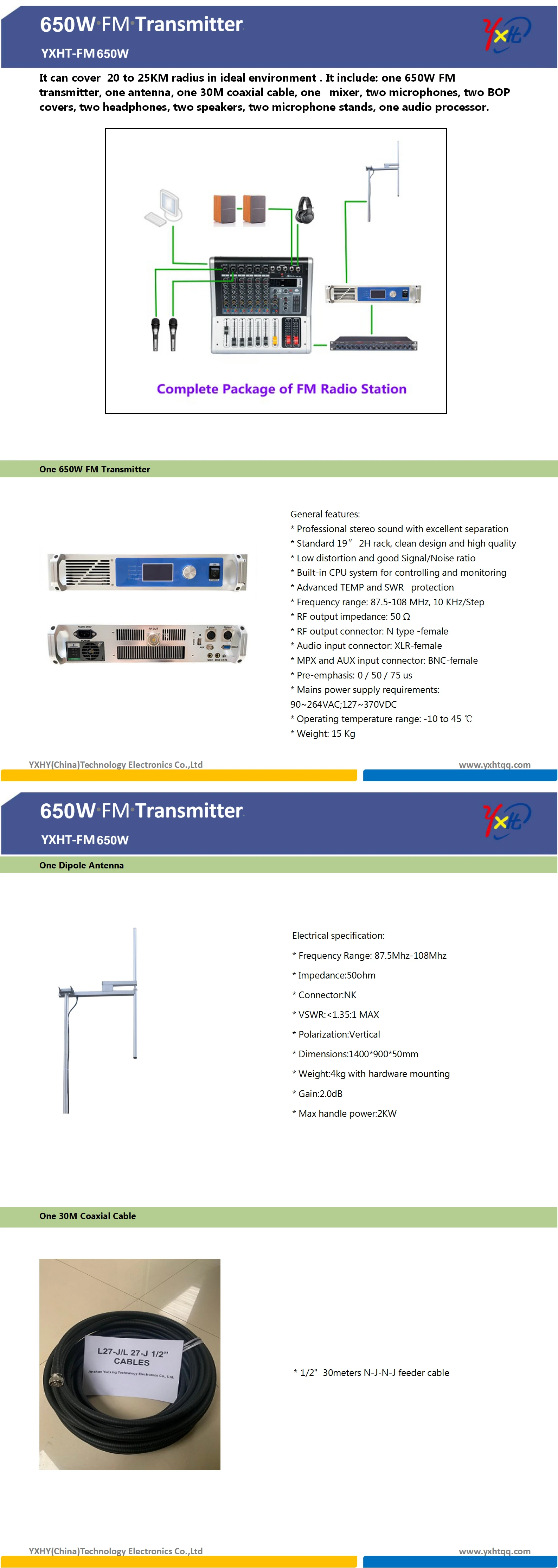 Fabricante Garantia 6 Anos Yxht 600w Fm Equipos Completos Paquete Para La Estacion De Radio 10 Sets De Equipos En El Paquete Buy La Estacion De Radio En Fm Transmisor De Fm Transmisor De