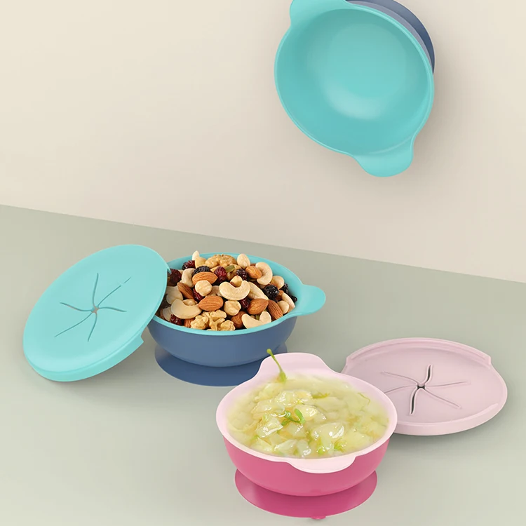 Termichy Foldable Toddler Kid Food Spill Proof Snack Cup Bowl Silicone