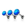 316L Surgical Steel 16G fire opal daith cartilage tragus earring piercing jewelry