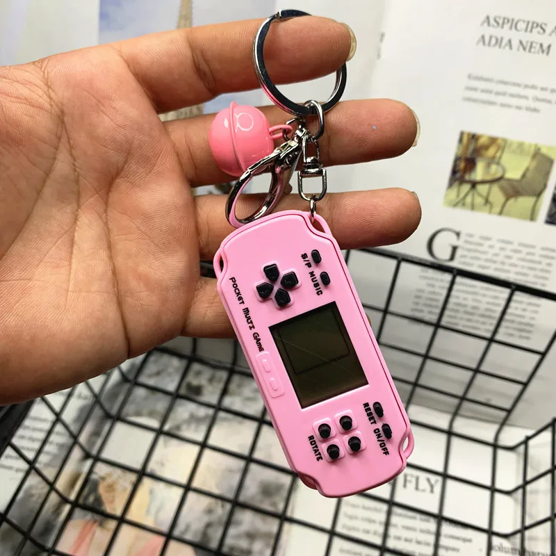 Net Red Creative Retro Game Console Keychain Tetris Palm Psp Nostalgic