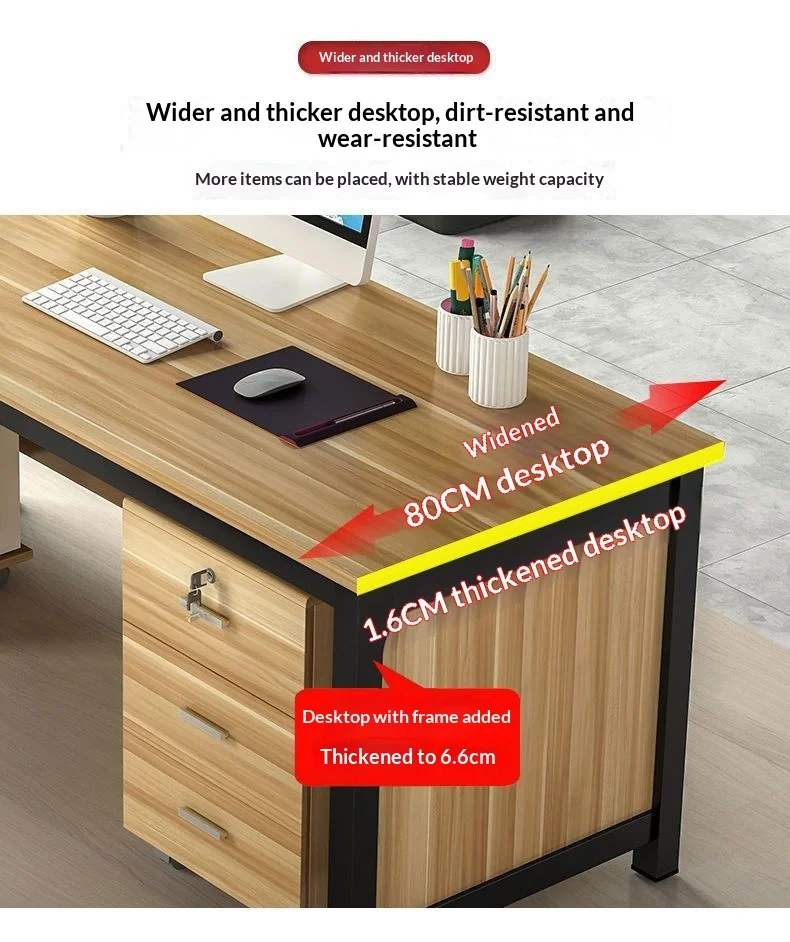 Staff Computer Desk Office Desk Simple Manager Table Single Person ...