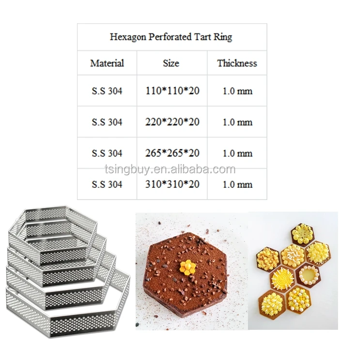 Bakeware Round Stainless Steel Perforated Tart Ring Fruit Pie Circle