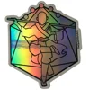 Private Die Cut Logo Metallic Shiny Effect Hologram Custom Sticker